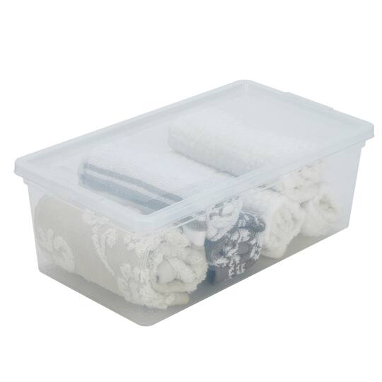 Simplify Clear Stackable Storage Bins with Lids, 6ct.